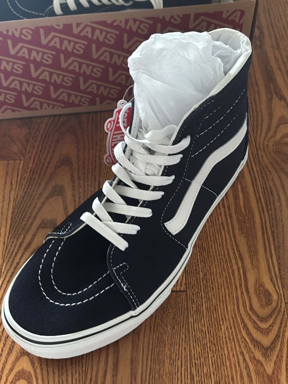 Vans Sk8-Hi High Tops  in Parisian Blue and White Mens 10